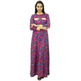thumbnail image 2 of Bimba Robe Maxi d'Hiver à Col Mandarin pour Femme, Boutonnée, Jilbab avec Poches, 2 of 7