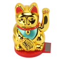 thumbnail image 4 of Waving Arm Lucky Cat Solar Powered Light Sensing Rotatable Base Bring Wealth  Luck 5 Inch Fortune Cat Decoration Waving Arm Lucky Cat, 4 of 8
