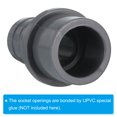 thumbnail image 5 of Unique Bargains UPVC Reducer Pipe Fitting 32mm OD 25mm Barbed, 2 Pack Straight Coupling Adapter Connector, Grey, 5 of 5