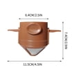 thumbnail image 1 of Metal Coffee Filter with Folding Ear Design for Portable Hand Brewed Drip Coffee – Stainless Steel Double-Layer Fine Mesh, 12 in x 12 in x 7.5 cm, 1 of 2
