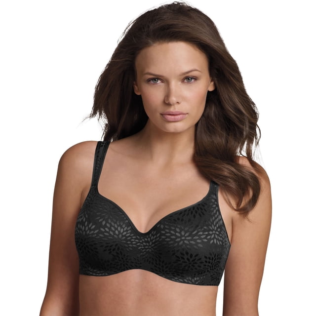 Playtex Womens Secrets Body Revelation Underwire Bra, 38DD, Black Jacquard