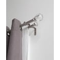 thumbnail image 2 of HOMETRENDS CARVED ACRYLIC BALL 3/4" DOUBLE DRAPERY ROD SET 42-120" NICKEL, 2 of 2