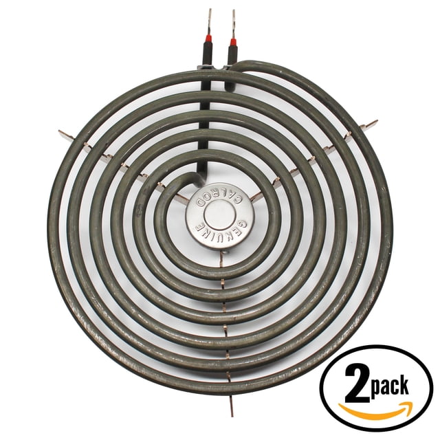 2-Pack Compatible General Electric LEB116GT1WH 8 inch 6 Turns Surface Burner Element - Compatible General Electric WB30M2 Heating Element for Range, Stove & Cooktop