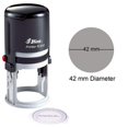 thumbnail image 1 of Tampon en Caoutchouc Autocollant Brillant Logo Rond Personnalisé 42 mm, 1 of 3