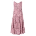 thumbnail image 4 of EQWLJWE Liquidation d'Économies d'Été! Robe Décontractée pour Femmes Grande Taille à Imprimé, Col Rond, Sans Manches, Taille Ample, Ourlet Rabattable, Robes pour Femmes 2023, 4 of 6