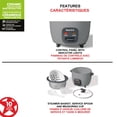 thumbnail image 3 of Starfrir Cuiseur à riz 10 tasses, Pot Céramique Antiadhésif sans PFAS, Contrôle En Un Seul Bouton, Couvercle en Verre, Panier Vapeur, Gobelet Doseur, Cuillère incluse, 3 of 7