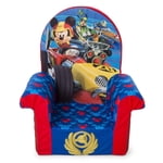 Marshmallow Furniture, Chaise haute arrière en mousse pour enfants, chaise haute arrière Disney Mickey Mouse Roadsters