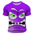 thumbnail image 3 of T-shirt à Col Rond à Manches Courtes pour Homme, Printemps Été, Décontracté, Imprimé Émoticône, Coupe Confortable pour Loisirs Quotidiens, 3 of 3