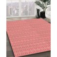 thumbnail image 3 of Ahgly Company Tapis d'Intérieur Ronds Transitionnels Lavables à la Machine, Rouge Cramoisi, 6 Pieds Rond, 3 of 7