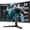 thumbnail image 1 of KOORUI Moniteur de Jeu 24 Pouces - Moniteurs Incurvés FHD 1080P 180Hz VA, Synchronisation Adaptative Intégrée avec 1ms, 1500R avec Ultra-Mince, HDMI X2 / DP, Compatible VESA, Inclinaison Réglable, Soin des Yeux 24E6CA, 1 of 7