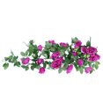 thumbnail image 4 of stanreset 1/2/3/5 Artificial Flower Plant Fake Vine Roses Simulation Rose Self-Assembly Party Balcony Garden Restaurant Living Room Garland Purple 5PCS, 4 of 6