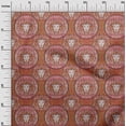 thumbnail image 3 of oneOone Viscose Jersey Rust Brown Fabric Lion Face Craft Projects Decor Fabric Printed by The Yard 60 Inch Wide, 3 of 4