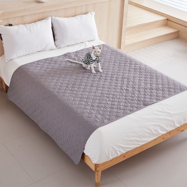 Meitianfacai Waterproof Blanket Dog Bed Cover with Non-Skid Bottom, Couch Cover for Dogs, Mattress Protector Furniture Protector, Bed Couch Sofa(Gray,40×50 inch)
