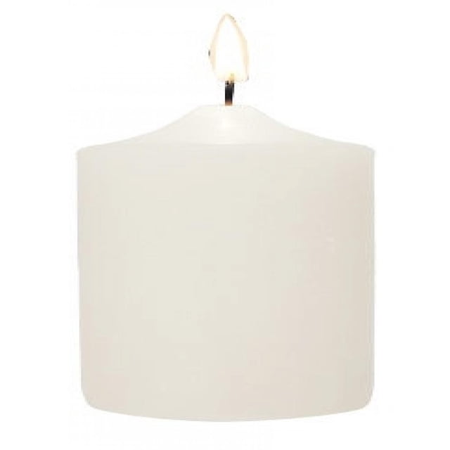 Ensemble de 4 Bougies Piliers Blanches