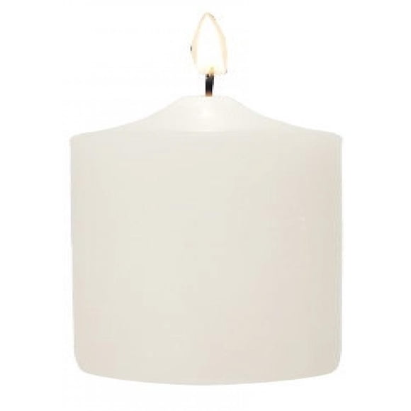 Set of 4 White Pillar Candle