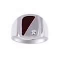 thumbnail image 1 of RYLOS Men's Rings 14K White Gold Designer Onyx Ring With Diamonds and  Black Onyx Rings For Men Size 10, 1 of 5