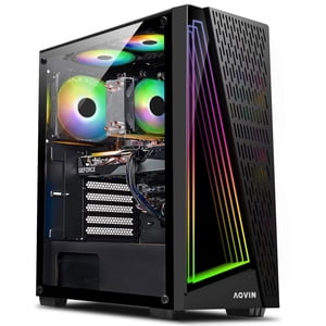 AQVIN Gaming PC AQ50 Tower Desktop Computer, Intel Core i7 CPU, RTX 3060 12GB Graphics Card, New 1TB SSD (Fast Boot), 32GB DDR4 RAM, Windows 11 Pro, WiFi + Bluetooth Adapter AQVIN Gaming PC AQ50 Tower Desktop Computer, Intel Core i7 CPU, RTX 3060 12GB Graphics Card, New 1TB SSD (Fast Boot), 32GB DDR4 RAM, Windows 11 Pro, WiFi + Bluetooth Adapter