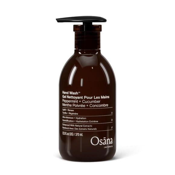Osana Naturals Gel Nettoyant pour les Mains Hydratation Extrême + Humidification à la Menthe Poivrée + Concombre