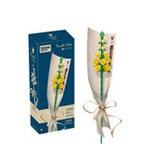 CNKOO Building Block Bouquet Building Block Bouquet DIY Assembly 3D Model Toy Home Decoration Simulation Rose Sunflower Chrysanthemum Girl Flower Building Toy Holiday Gift