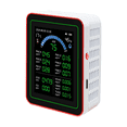 thumbnail image 3 of 18-in-1 Air Quality Monitor Air Quality Tester Pm2.5 Data Storage Download Air Quality Carbon Dioxide Detector White,1 x 18-in-1 Air Quality Monitor,White, 3 of 8