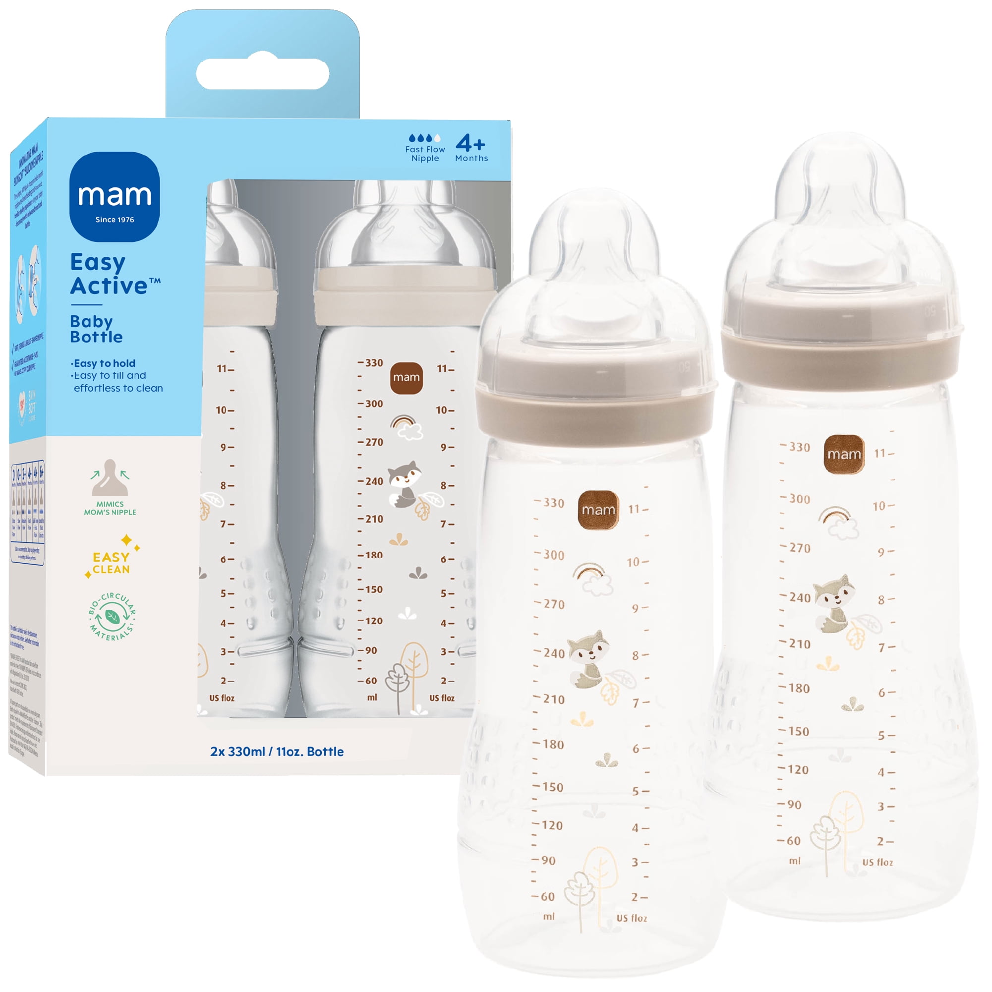 MAM Easy Active Bottles. 2x11oz Bottles