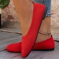 thumbnail image 4 of Womens Square Toe Dressy Shoes Spring Fall Knit Fashion Casual Ballet Flats Slip on Loafers for Ladies, 4 of 6