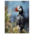 thumbnail image 2 of Cute Puffin Relaxing - Animal Art Painting, 2 of 3