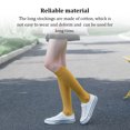 thumbnail image 3 of Youkk 1 Paire Dames Genoux Chaussettes Hautes Filles JK Robe Longs Bas Respirant Jaune, 3 of 6
