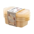 thumbnail image 1 of 3 Pack - Food Grade Plastic Storage Containers - 3-Piece Set of Rectangular Sealed Food Containers Microwave & Freezer Safe Transparent Kitchen, JKODE, 1 of 9