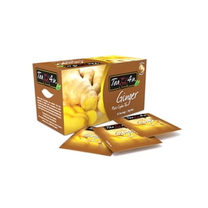Tea4U Noir gingembre Tea, Ceylan Tea, Boîte de 25 Sacs à thé