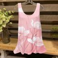 thumbnail image 2 of UPPADA Camisoles d'Été pour Femmes Col Rond Coupe Ample T-Shirts Décontractés Mode Sans Manches Vêtements de Plage Ourlet Fluide Chandails à Enfiler Hauts Plage Boho Vêtements Vos Commandes Passées Récemment par Moi Rose,G, 2 of 5