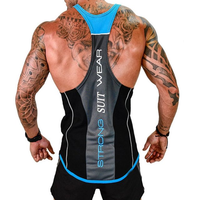 MesaSe Hommes Stringer Muscle Bodybuilding Débardeur Noir XL
