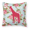 thumbnail image 1 of Caroline's Treasures BB1001-RS-BU-PW1414 Giraffe Shabby Chic Blue Roses Decorative Pillow Large Multicolor"", 1 of 4