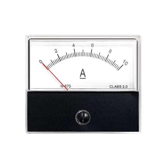 Yeacher Analog Current Panel Meter Ammeter Gauge Class 2.0 Accuracy DC 0-10A Analog Ammeter Ampere Measurement Tester Gauge Panel