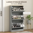 thumbnail image 4 of HOMCOM Armoire à Chaussures Moderne avec 3 Tiroirs Basculants pour 18 Paires de Chaussures, 4 of 10