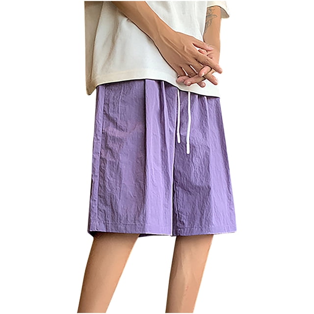 Dagugfen Plus Size Shorts for Men Knee Length Drawstring Drying Loose Lightweight Casual Workout Shorts