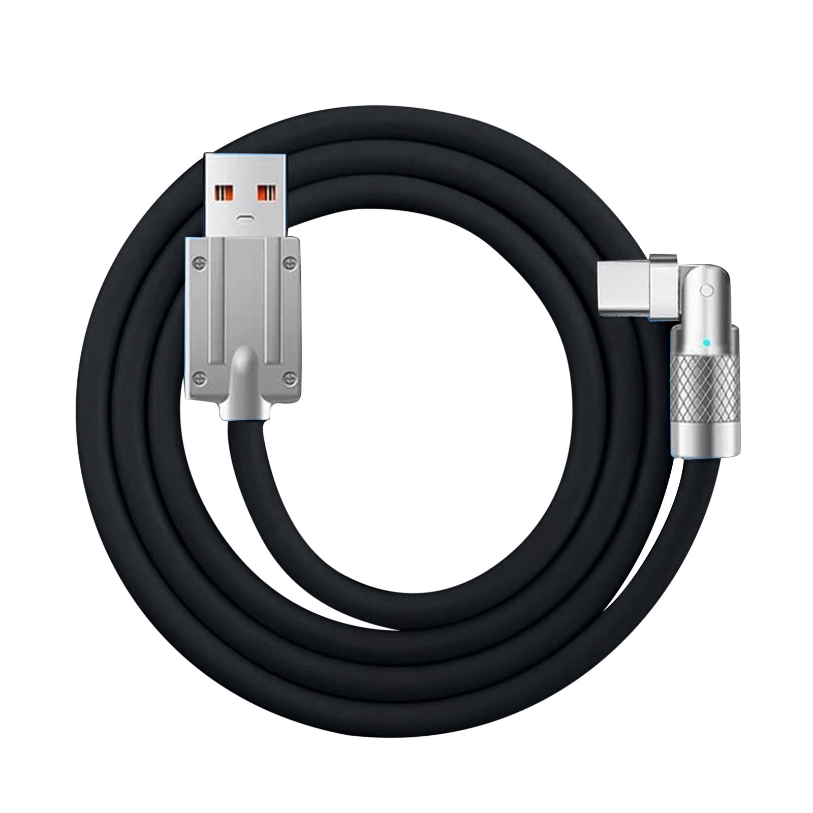 180° Rotating Fast Charge Cable USB Fast Charging USB To Type C Data Cable 120W Super Fast Charging Type C Silicone Fast Charging Cable Compatible With Android Series