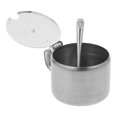 thumbnail image 3 of KAKOWELY sugar bowls with lid Stainless Steel Seasoning Pot with Cover and Spoon Kitchen Salt Pepper Condiment Pot Container for Home Kitchens Restaurants Use, 3 of 5