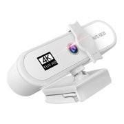 4K Full HD Streaming Webcam Autofocus for Live Broadcast Webcam Privacy Shutter 4k White