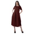 thumbnail image 4 of Moomaya Robes d'Été Imprimées pour Femmes à Manches Courtes en Coton Flex Robe de Soirée, 4 of 5