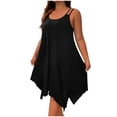 thumbnail image 2 of Ounisa Robe Camisole Midi Fluide Sans Manches à Encolure Dégagée et Ourlet Asymétrique pour Femme Grande Taille, 2 of 8