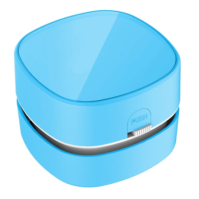 fastboy Desktop Cleaner Portable Smart Low Noise HandleDesk Cleaners Cordless 360ºRotatable Home Sweeper School Classroom Azure Rechargeable
