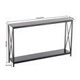 thumbnail image 4 of MesaSe Table Console Cadre en Métal Buffet Surface Lisse Table d'Entrée pour Intérieur Noir, 4 of 10