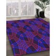 thumbnail image 3 of Ahgly Company Tapis d'Intérieur Lavable en Machine Carré Transitionnel Magenta Foncé Violet, 8 Pieds Carré, 3 of 7