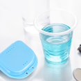 thumbnail image 4 of HLONK Étui de Retenue avec Trous d'Aération, Lot de 2, Étui de Protection Buccale avec Fermeture à Pression Serrée, Contenant de Rangement pour Dentiers pour Aligneurs Invisalign, Protège-Nuits, Rose et Bleu, Retenue, 4 of 4
