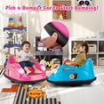 thumbnail image 4 of Costway Ride on Bumper Car for Kids with Remote Control 361 Degree Spin LED Light Pink, 4 of 10