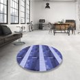 thumbnail image 4 of Ahgly Company Tapis d'Intérieur Lavable en Machine Carré Transitionnel Bleu Ciel, 4 Pieds Carré, 4 of 7