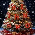 thumbnail image 2 of 26 Letter Christmas Decorations, 3Inch Hat Letter Pendant For Christmas Hanging For Christm Alphabet Tree,Xmas Ornaments, 2 of 8