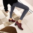 thumbnail image 4 of TIEVOSA Retro Flat Toe Mid Heel Women's Shoes, 4 of 9