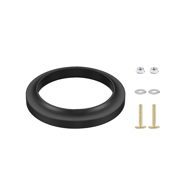 Trousse de Joints à Bille pour Toilettes de VR, Trousse de Joints de Toilette de VR 12524 de Remplacement pour Accessoires de Toilette de VR, 1x Joint de Toilette de VR 2x Laveuse 2x Écrou 2x Vis, Noir